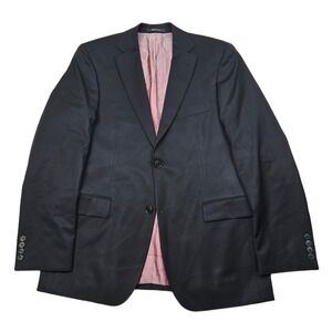 BOSS HUGO Wool Blazer Jacket Mens 38R Black Super 100 Suit Jacket Coat